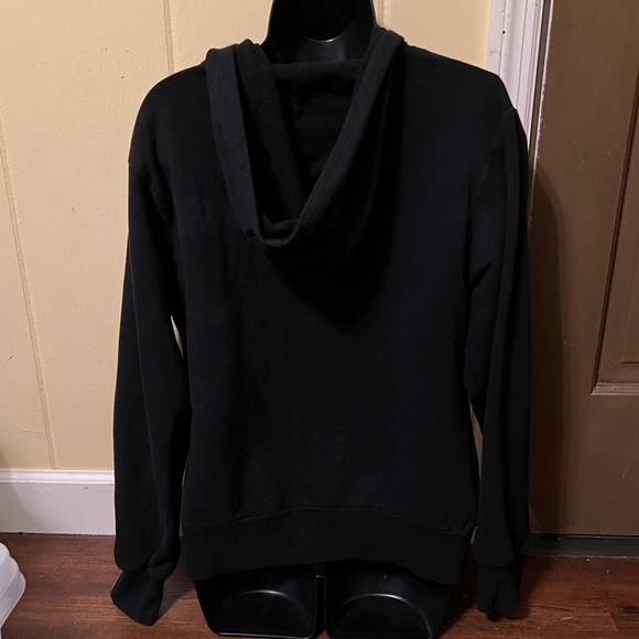 Thirty-One Black Zip Up Hoodie Silver Beaded Logo Size L - Picture 4 of 8